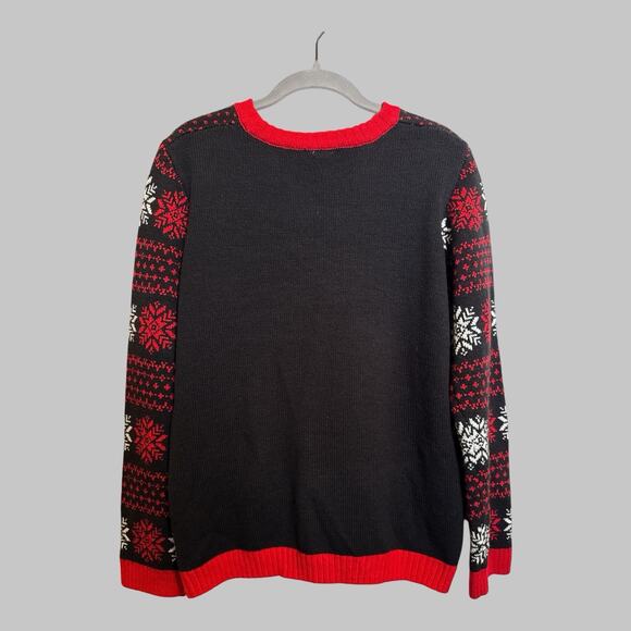 Holiday Time Ugly Christmas Sweater Christmas Holiday Feliz Navidad Santa XL - Picture 2 of 8